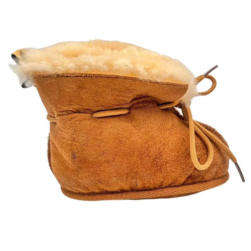 RJS Fuzzies Baby Sz: L 6-7 Sheepskin Leather Comfort Slip On booties boots